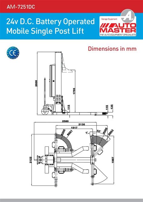 Am Dc Automaster Mobile Single Post Car Hoist