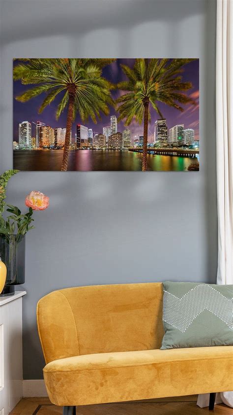 Brickell Skyline At Brickell Bay Miami Van Mark Den Hartog Op Canvas