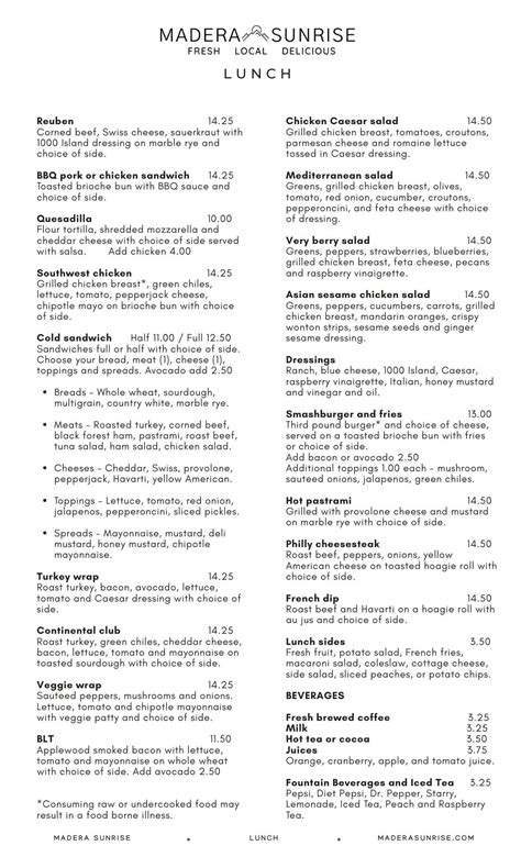 Dining Menus and Guest Information for Bat 17 13