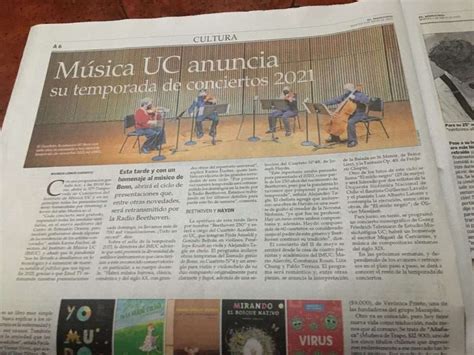 El Mercurio Y Otros Medios Anuncian La A Temporada De M Sica Uc