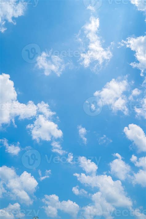 Beautiful View Of Blue Sky With Clouds At Sunrise Partly Cloudy