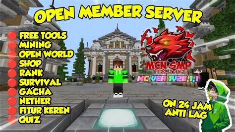 BEST SERVER MCPE INDONESIA 1 20 SURVIVAL TERBAIK 2023 ON 24 JAM ANTI