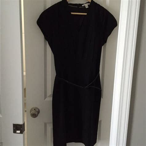 Banana Republic Black Dress Sz 10 Black Short Sleeve Dress Black