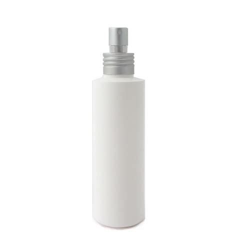 Flacon Plastique Pehd Blanc Ml Avec Bouchon Pompe Spray Aluminium