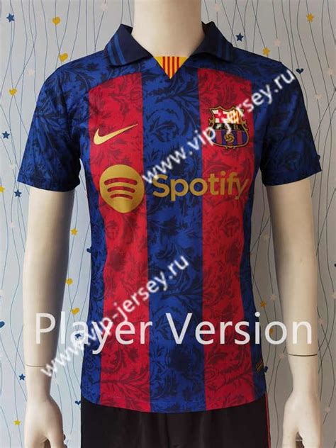 Player Version Retro Version Barcelona Blue Red Thailand Soccer Jersey