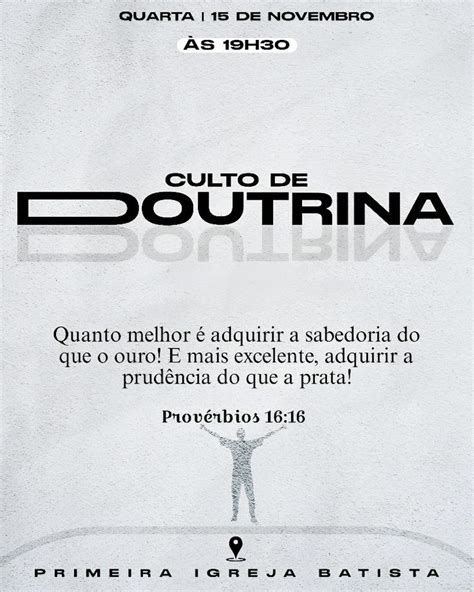 Culto De Doutrina Em Ideias De Culto Igreja Ideias Para Cartaz