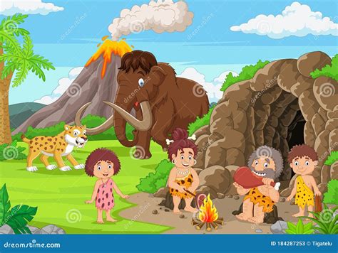Stone Age Mammoth Cartoon Animation Sprite Vector Illustration