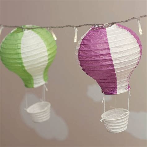 Set Of Five Pastel Hot Air Balloon Lanterns By Lights Fun