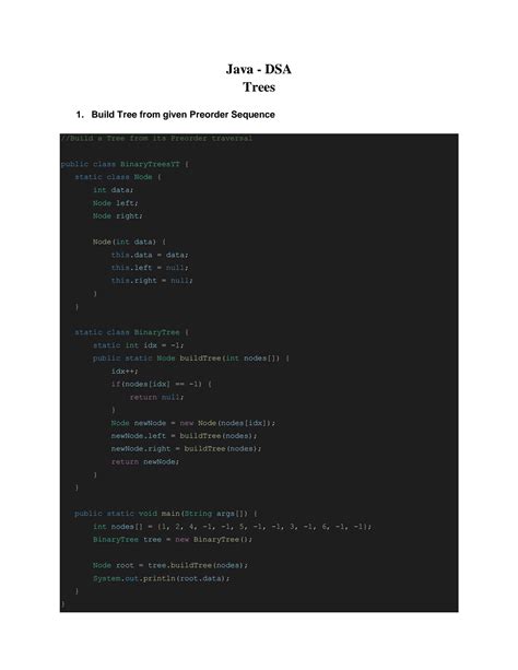 Solution Java Lecture 29 Pdf Notes Binary Trees Core Java Study