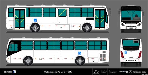 Desenhos de ônibus M A Caio Induscar Millennium IV Acessibilidade