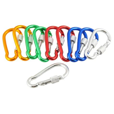 7cm Aluminum Alloy Locking Carabiner Keychain - Buy Locking Carabiner ...