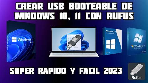 Hacer Una Usb Booteable Windows 11 10 8 7 Con Rufus Youtube