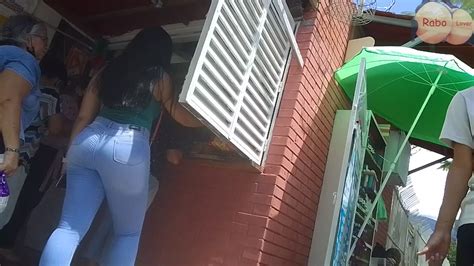 Super Hot Latina Babe W Tight Big Ass Big Boobs Shopping In The Neighborhood Tight Jeans