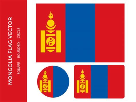 Mongolia Flag Vector - Frebers