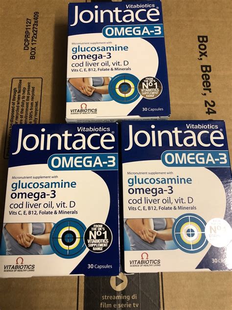 3 X Vitabiotics Jointace Omega 3 Active Glucosamine Cod Liver Oil 30 Tabs 10 24 5021265221806 Ebay