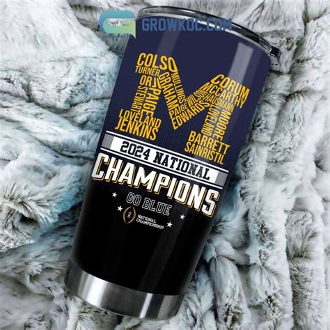 Michigan Wolverines National Champions Tumbler Growkoc