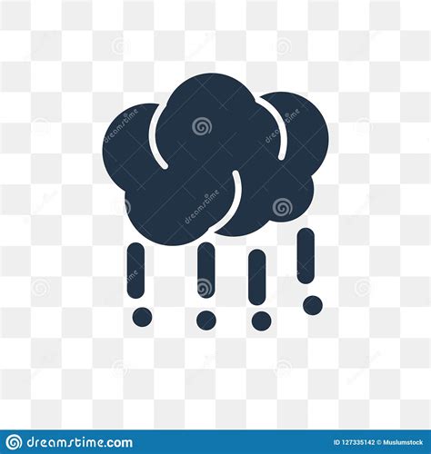 Hailstorm Vector Icon Isolated On Transparent Background Linear