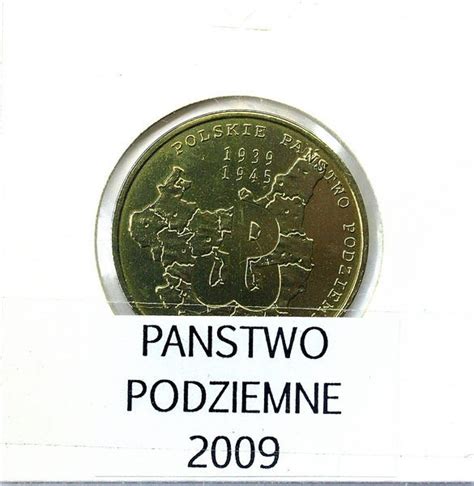 MONETA 2 ZŁ NG PANSTWO PODZIEMNE 2009 HOLDER swiebodzice