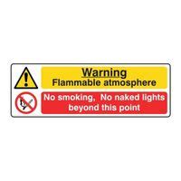 Shop Lasting Impressions Warning Flammable Atmosphere No Smoking