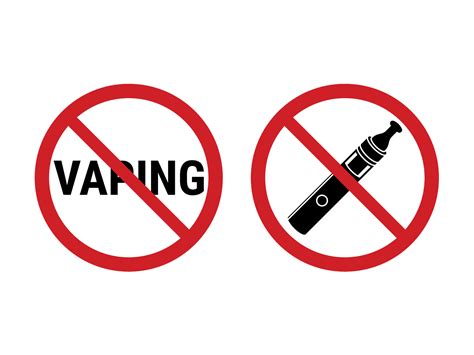 No Vaping Icons Isolated Icons On A White Background 17771419 Vector