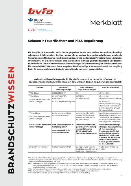 Merkblatt Bvfa PFAS Regulierung 2024 12