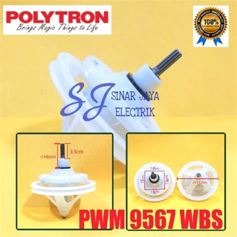 Jual GEARBOX MESIN CUCI POLYTRON 2 TABUNG PWM 9567 WBS Shopee Indonesia