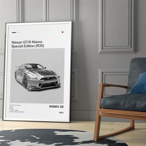 Nissan GT R Nismo Special Edition R35 Poster Mid Century Etsy