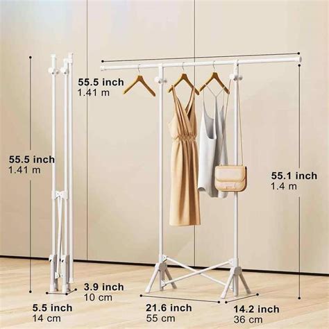 No Installation Clothes Rackportable Folding Carbon Steel Garment Rack