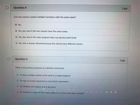 Solved Question 2 1 Pts Given The Start Of A Class