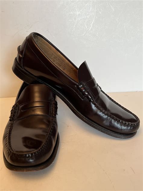 Sebago Mens Penny Loafer Burgundy Leather Dress Shoe Gem