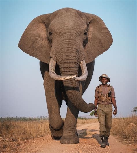 In Pictures The Touching Bond Between A Rescued Elephant And His Handler