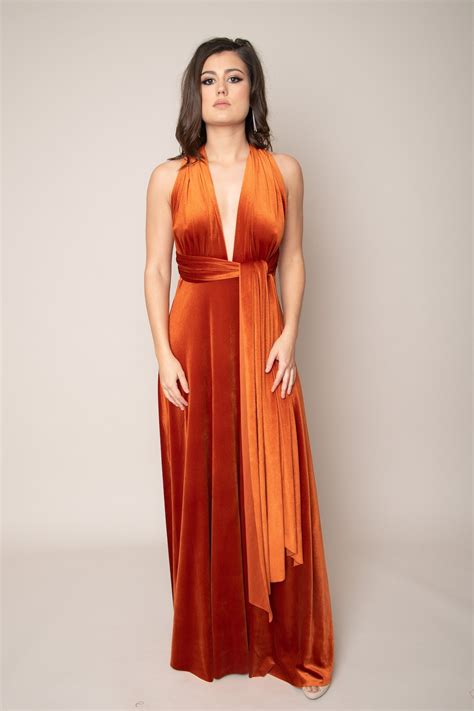 Copper Bridesmaid Dress Rust Multiway Dress Infinity Dress Etsy