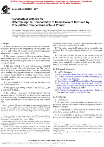 ASTM D6038 05e1 Standard Test Methods For Determining The