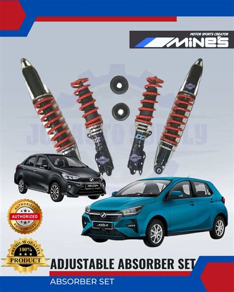 Perodua Axia Bezza Adjustable Absorber Set High Low Body Shift Mines