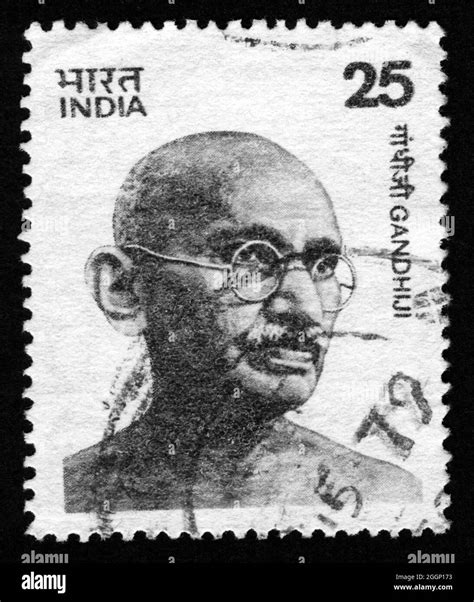 Stamp print in India, Gandhiji Stock Photo - Alamy