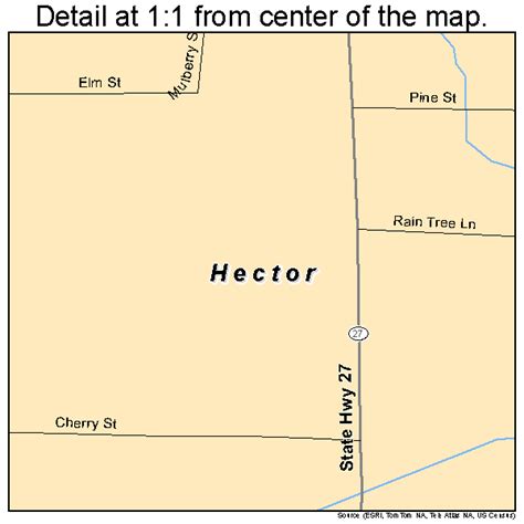 Hector Arkansas Street Map 0531150