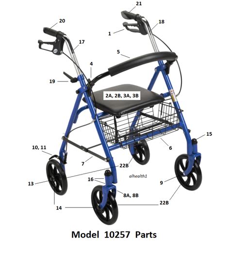 Drive Rollator Model 10257 Replacement Parts New Free Shipping Ebay