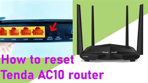 How To Reset Tenda Ac Router Youtube