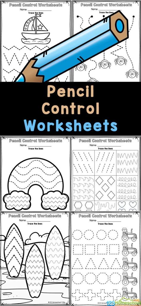 Free Pencil Control Worksheets For Kids 20 Printable Pages Fine