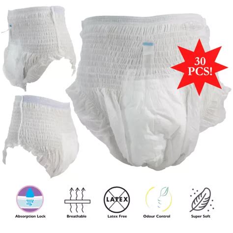 Adult Incontinence Nappies Pull Up Pants Diapers Medium Large Easigear