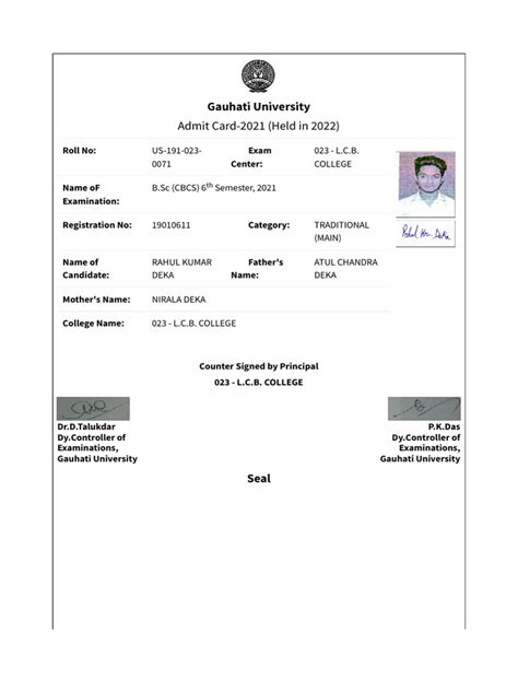 Exam Admit Card | PDF | Government | Justice