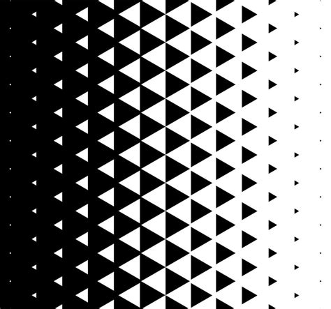 Halftone Triangular Pattern Vector Abstract Monochrome Geometric Triangle Pattern Design