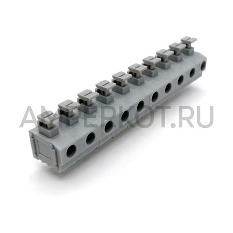 Купить Клеммная колодка KF235 с пружинным зажимом для пайки на плату 10 ...