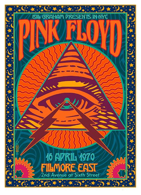 Pink Floyd At The Fillmore East 1989 Vintage Music Posters Vintage