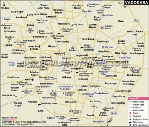 Vadodara City Map