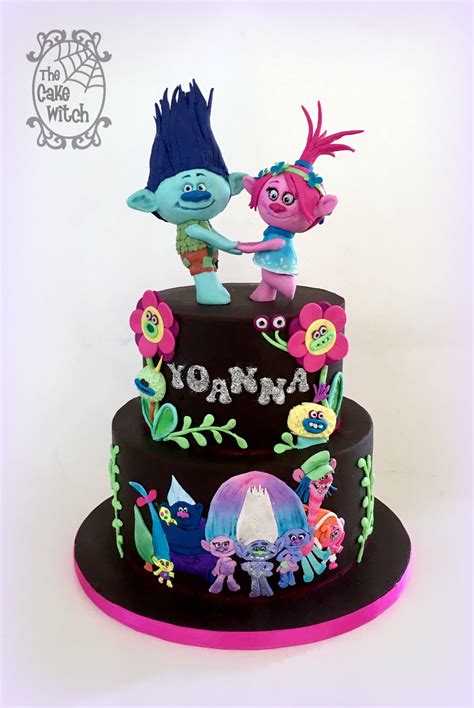 Trolls Cake 3d Trolls Black And Sumo Colours Trolls Cake Pastel Cakes Cake