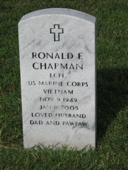 Ronald Edward Ronnie Chapman Monumento Find A Grave