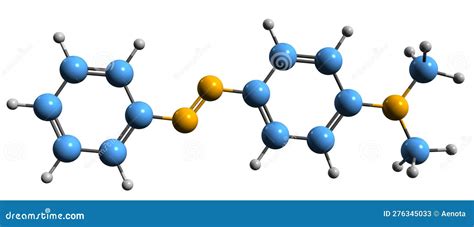 3D Image of Methyl Yellow Skeletal Formula Stock Illustration - Illustration of block, diazo ...