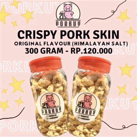 Jual Crispy Pork Skin Crackling Porkuy Kerupuk Kulit Babi Samcan