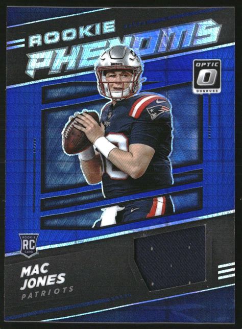 Donruss Optic Rookie Phenoms Jerseys Blue Hyper Mac Jones Ebay